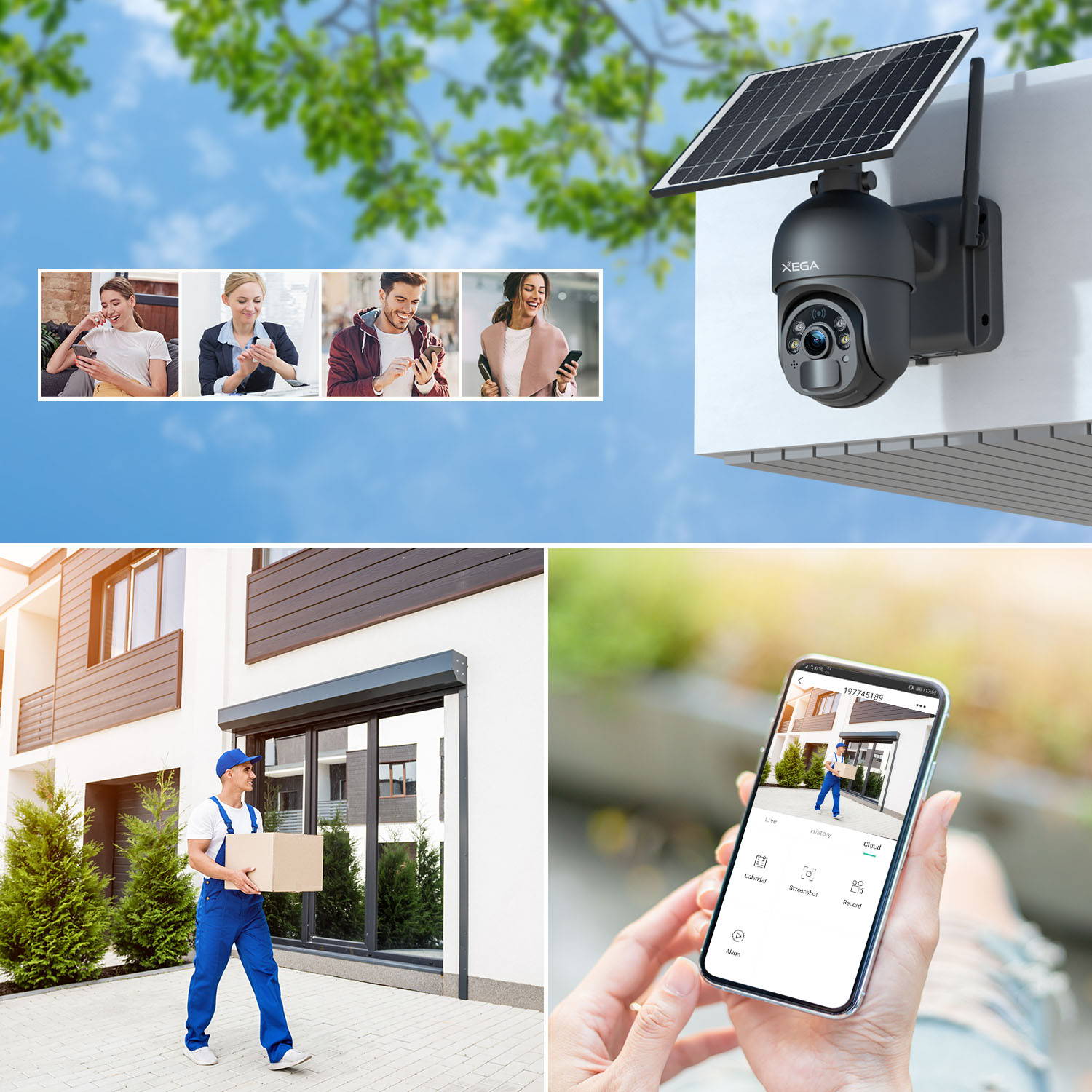 Xega 3G/4G LTE Überwachungskameras mit SIM Karte Ohne WLAN ,2K 3MP PTZ IP Kamera Outdoor Solar Akku,PIR Bewegungserkennung,HD Nachtsicht, 355° Xega 3G/4G LTE Überwachungskameras mit SIM Karte Ohne WLAN ,2K 3MP PTZ IP Kamera Outdoor Solar Akku,PIR Bewegungserkennung,HD Nachtsicht, 355°